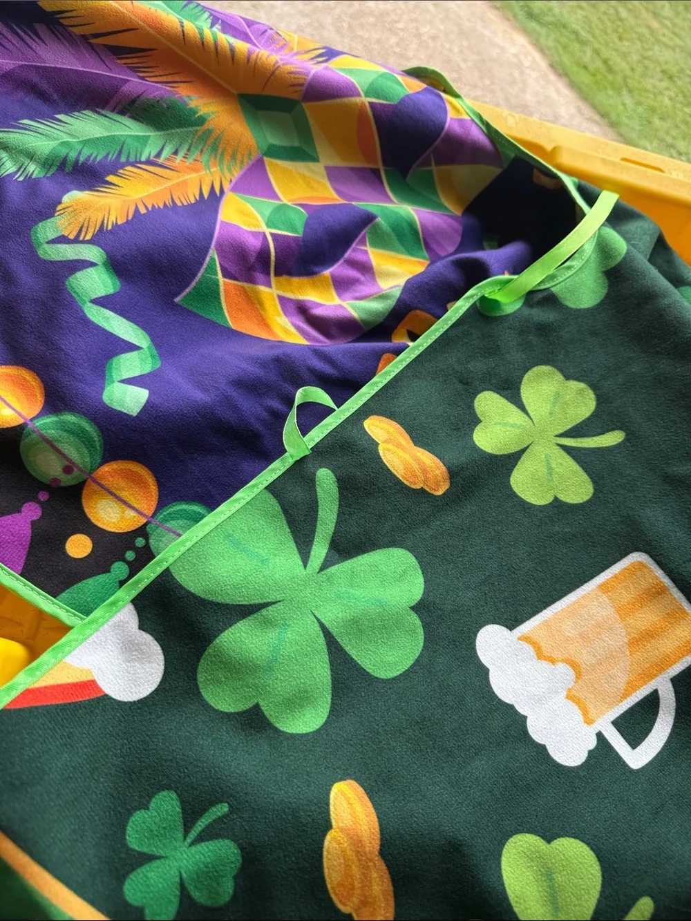 Holiday tree skirt St Patty Mardi Gras